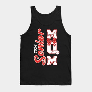 Senior Mom Class Of 2024 Baseball Graduation Gift For Women mother day Tank Top